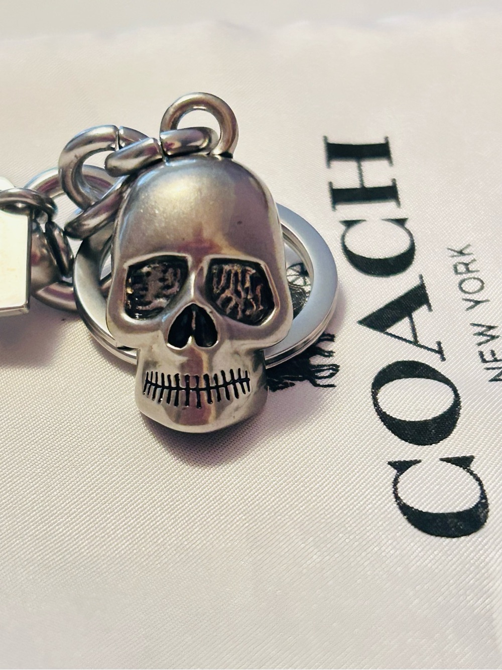 NWOT EXTREMELY RARE Coach Skull Bag Charm/ Keychain - Picture 5 of 16